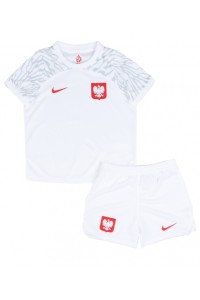 Polen Babyklær Hjemme Fotballdrakt til barn VM 2022 Korte ermer (+ Korte bukser)